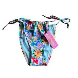 NWT! Juniors' Ninety-Nine° Tunnel Side-Tie Floral Bikini Bottoms Size X-Small